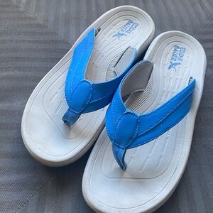 Eddie Bauer Blue and Gray Flip Flops